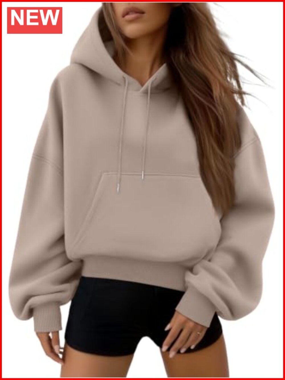 Womens Cropped Hoodie Y2K Pullover Cotton Blend Sweatshirt Fall Casual